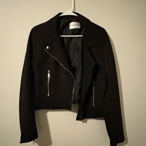 Lined Vigoss Black Leather Jacket